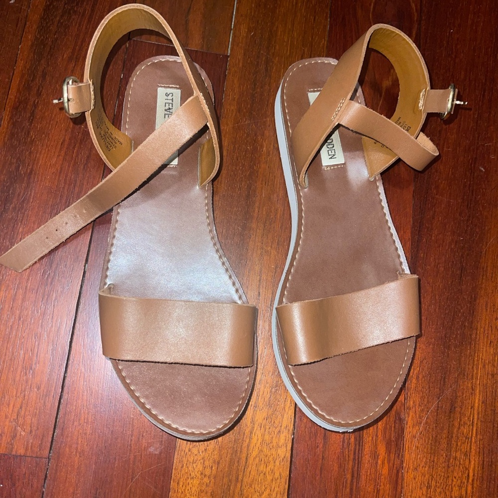 Steve Madden Brown Strap Sandals
